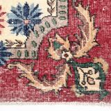 7x11 Rug For Living Room Red Green Bordered Vintage Area Rug, 215x335Cm