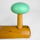 Wooden coat rack with multi-colored balls from the 60s