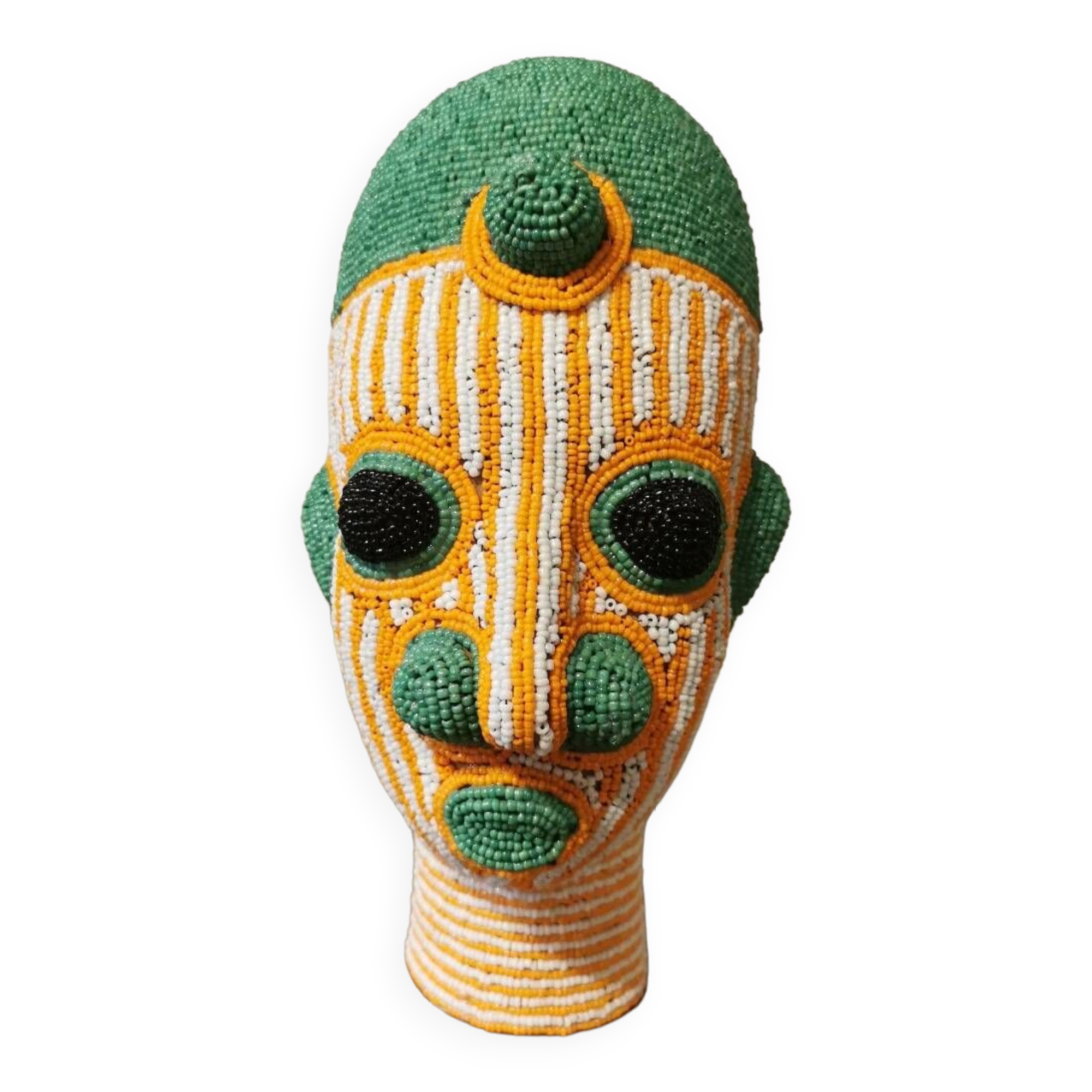 African beaded head
