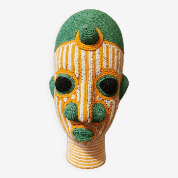 African beaded head