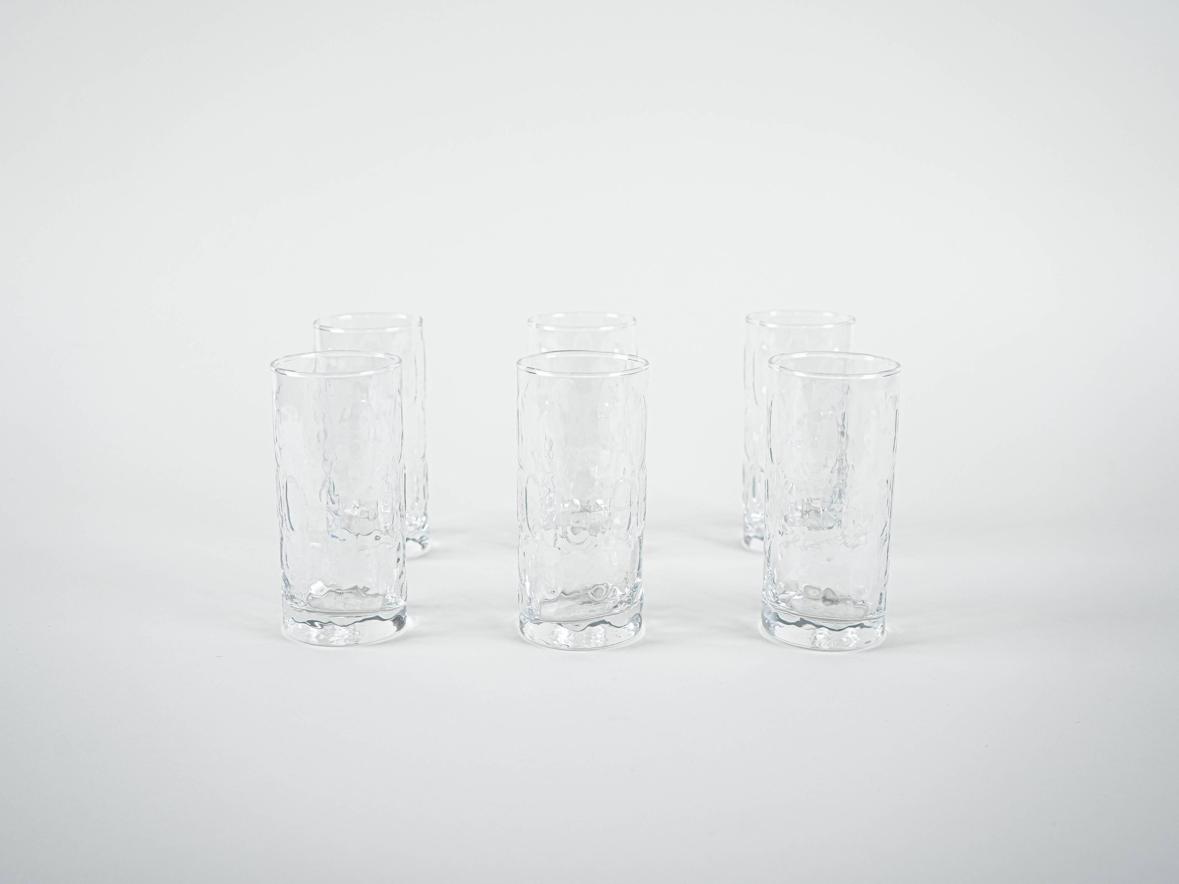 Set of six glasses, Danish design, 1970s, made in Denmark
