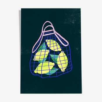 Illustration "bag with lemons"