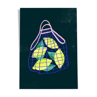 Illustration "bag with lemons"