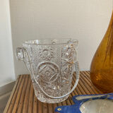 Chiseled Glass Ice Bucket