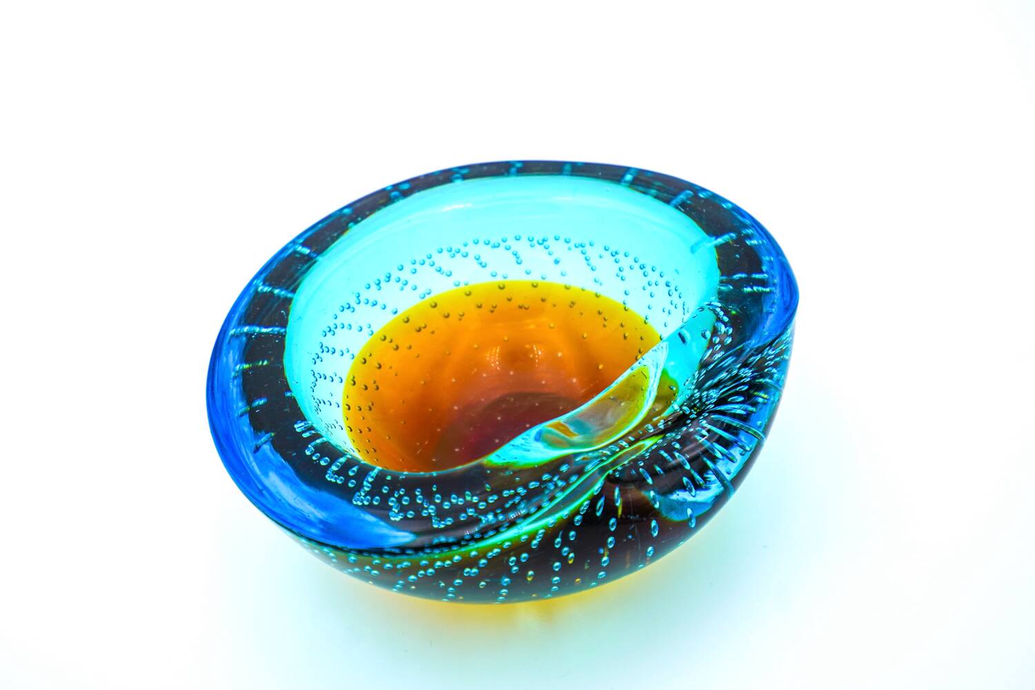Murano pocket bowl "Sommerso Bullicante" – Galliano Ferro