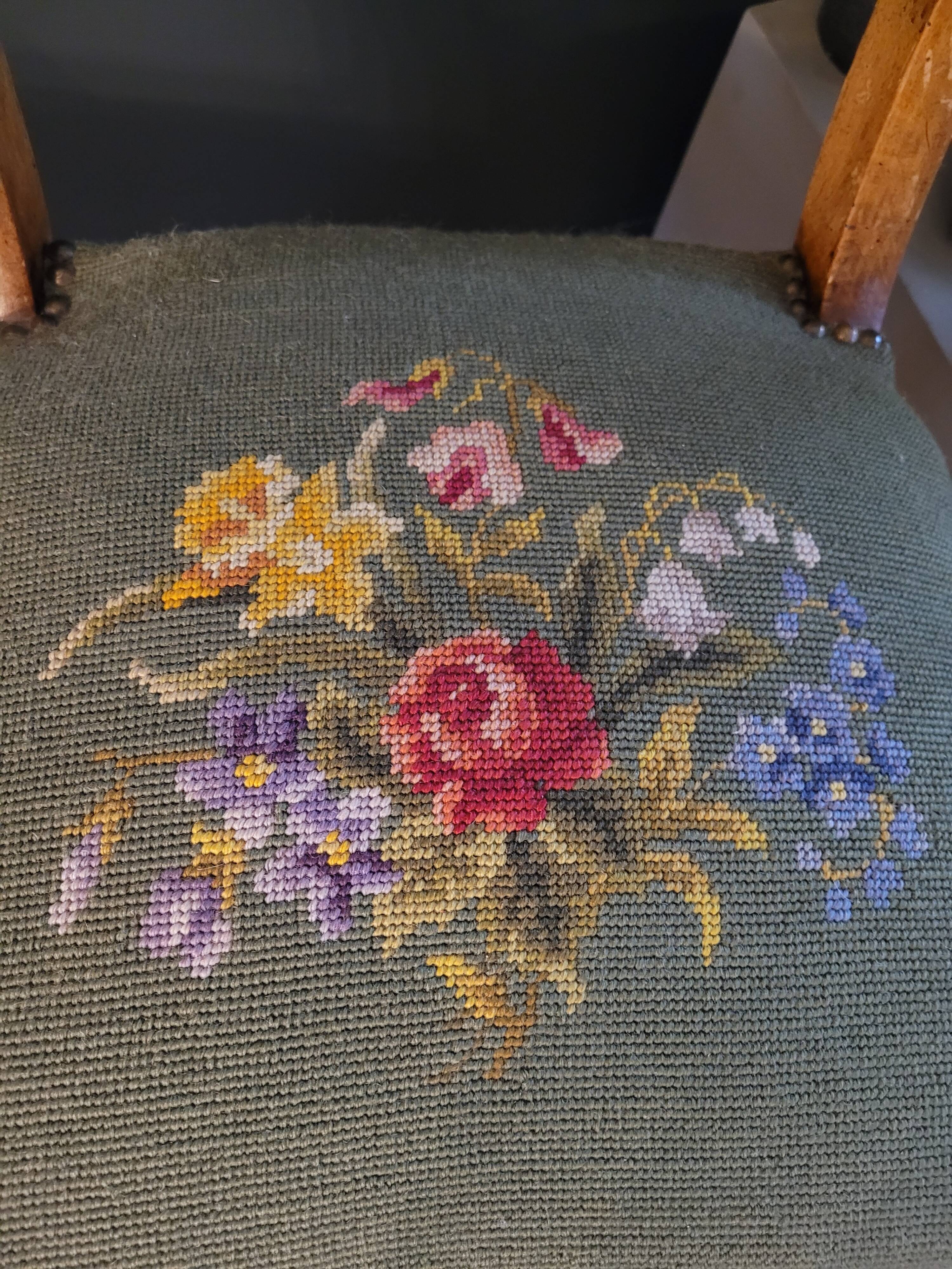 Canvas upholstered chairs