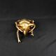 Contemporary style golden scarab wall sculpture in resin and metal