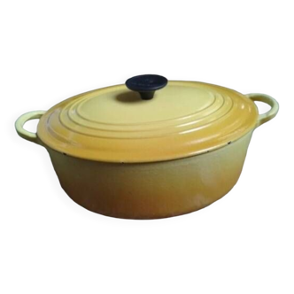 Le Creuset yellow casserole dish