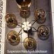 6-arm Scandinavian chandelier, 1960s, Hans Agne Jakobsson model T372/12