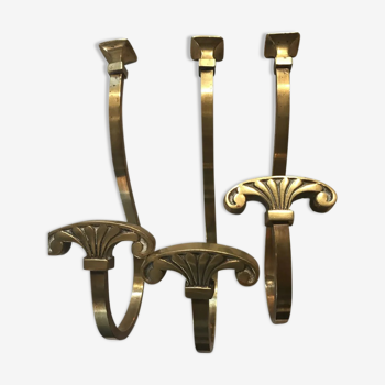 Lot of 3 bronze coat racks