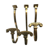 Lot of 3 bronze coat racks