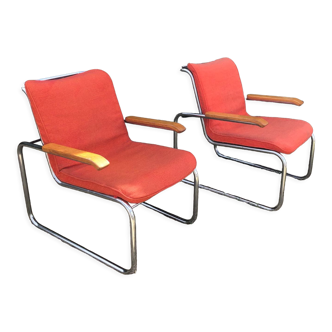 Pair of armchairs B35 Marcel Breuer for Knoll