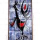 Modernist ceramic wall panel by J.G. Picard, Vallauris, 1960s.