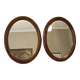 Paire de miroirs anciens ovales