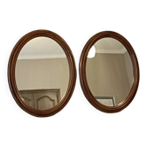 Paire de miroirs anciens ovales