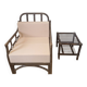 Rattan armchair and table