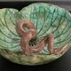 Vintage water lily pocket in enameled ceramic