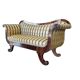 Vintage striped ecru baroque sofa / two-seater sofa