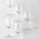5 antique engraved wine glasses