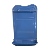 Kitchen utensil door in enamelled sheet metal