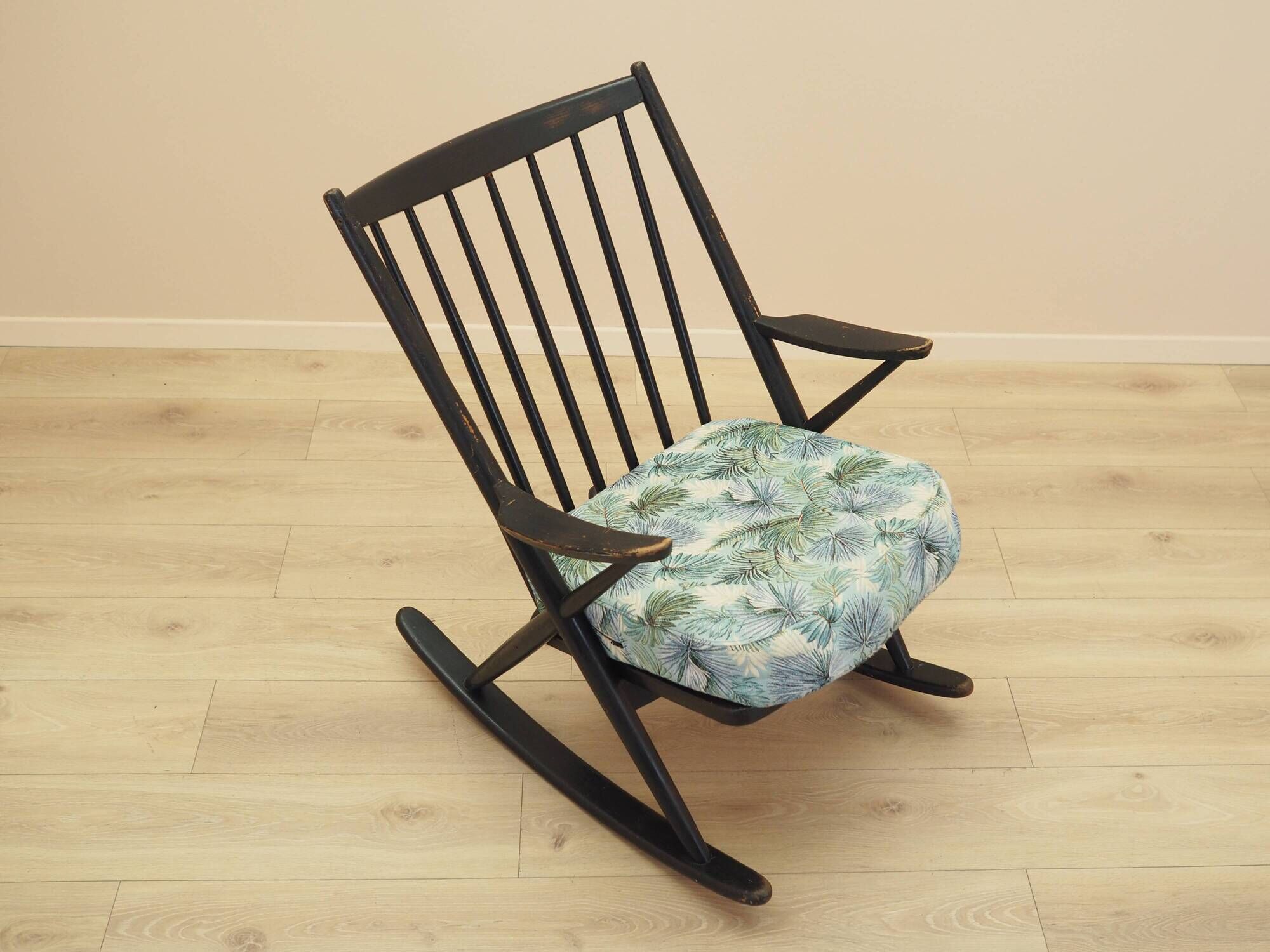Reenskaug Rocking Chair for Bramin, Black Teak, 1960s