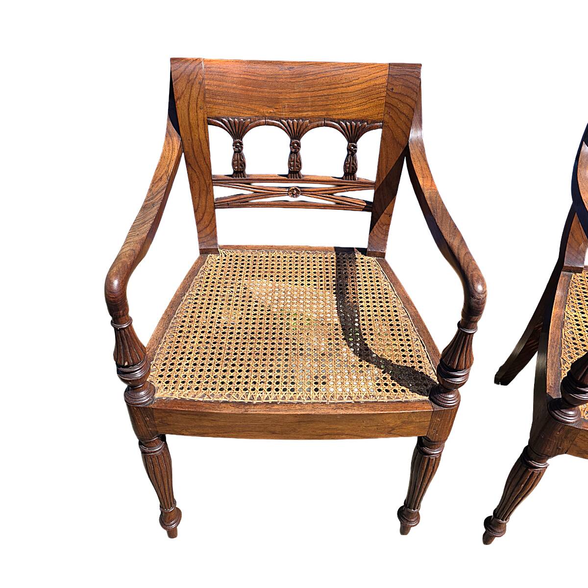 Antique Dutch East Indies Colonial Armchairs, around 1900