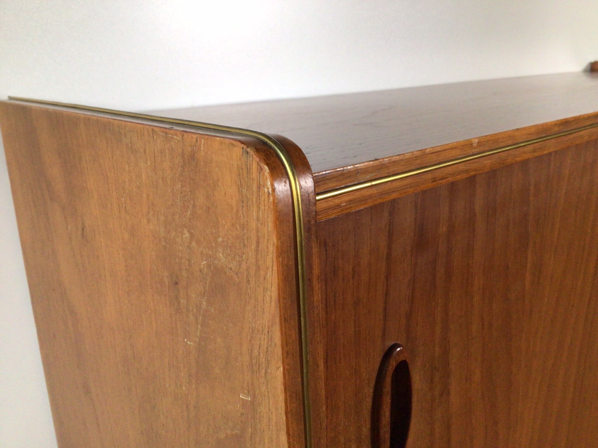 vintage sideboard with drawers and sliding doors