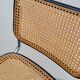 Pair of chairs by Marcel Breuer in black canework model B32 signed Italy