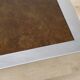 Vintage glass and aluminum bar coffee table, 1970