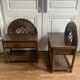 Pair of rattan bedside tables