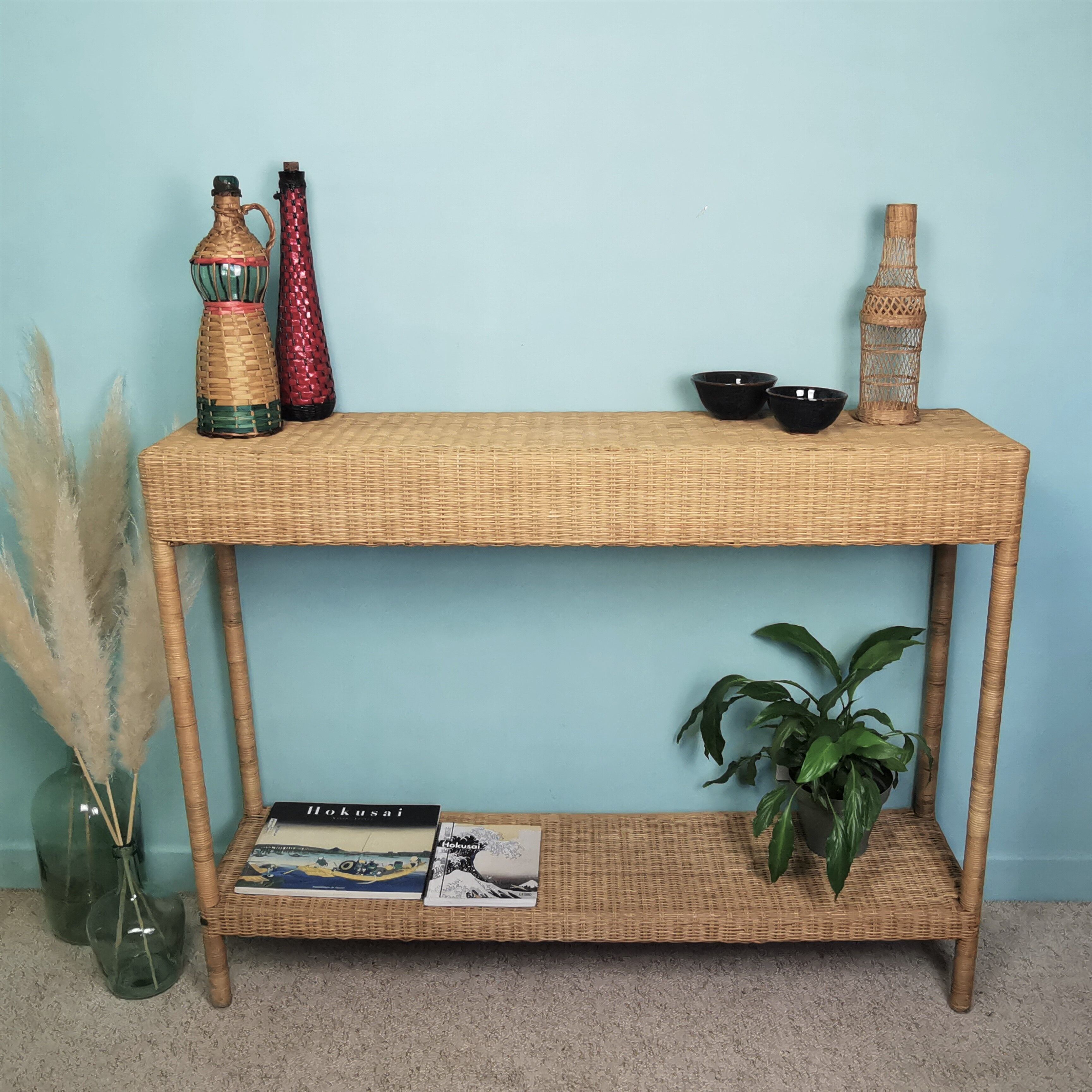 Rattan console