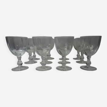 12 crystal wine glasses