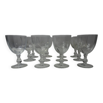 12 crystal wine glasses