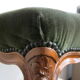 Louis XV footrest in carved wood and green velvet