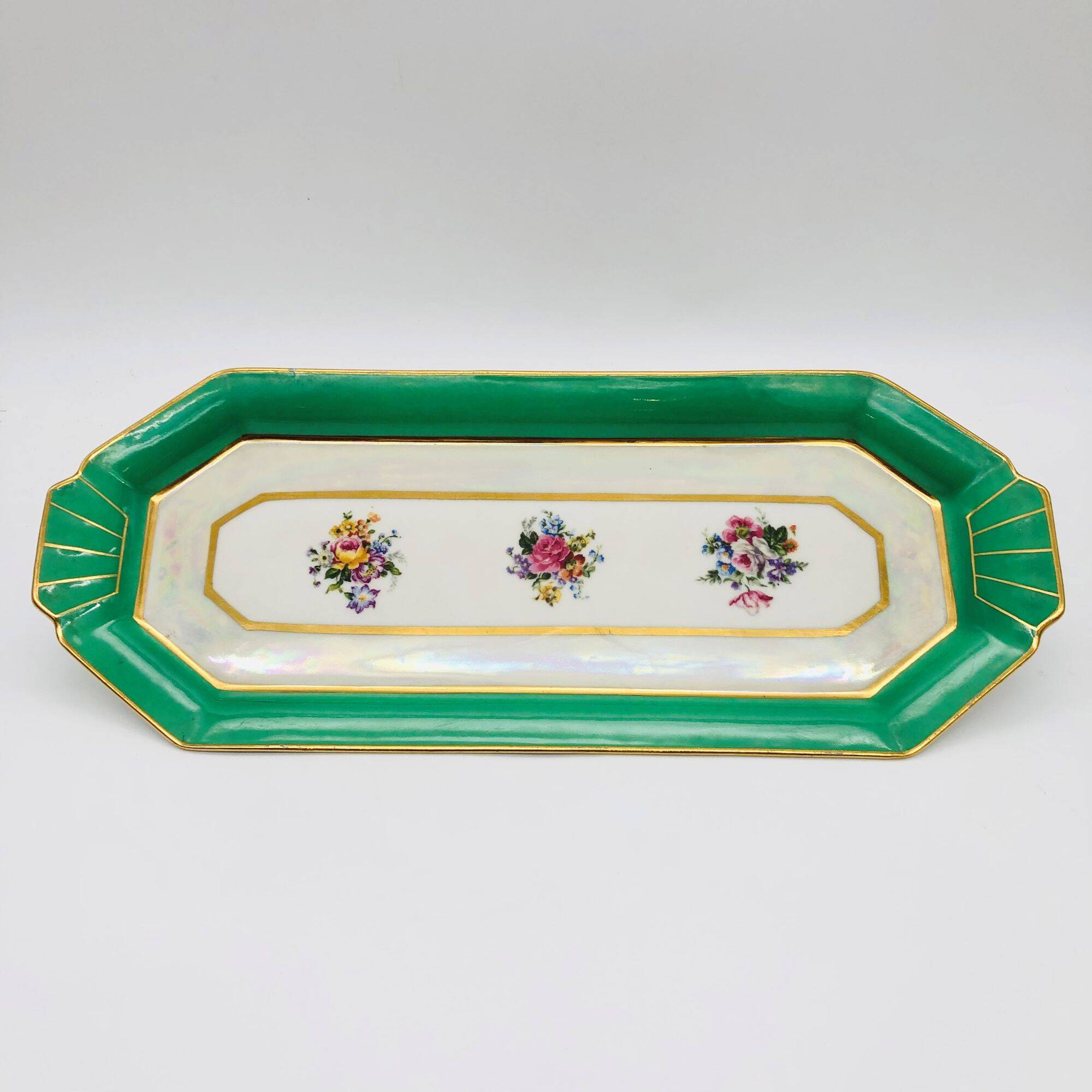 Cake Dish. Signed LF Genuine Porcelain.