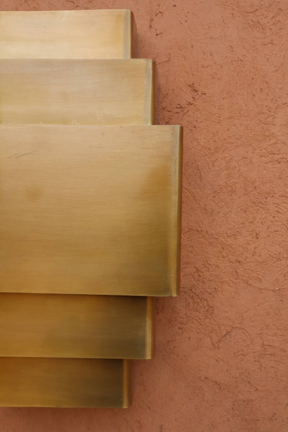 Large art deco brass wall light