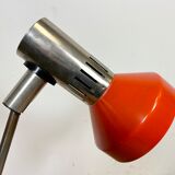 Vintage orange east german table lamp from aka leuchten, 1970s