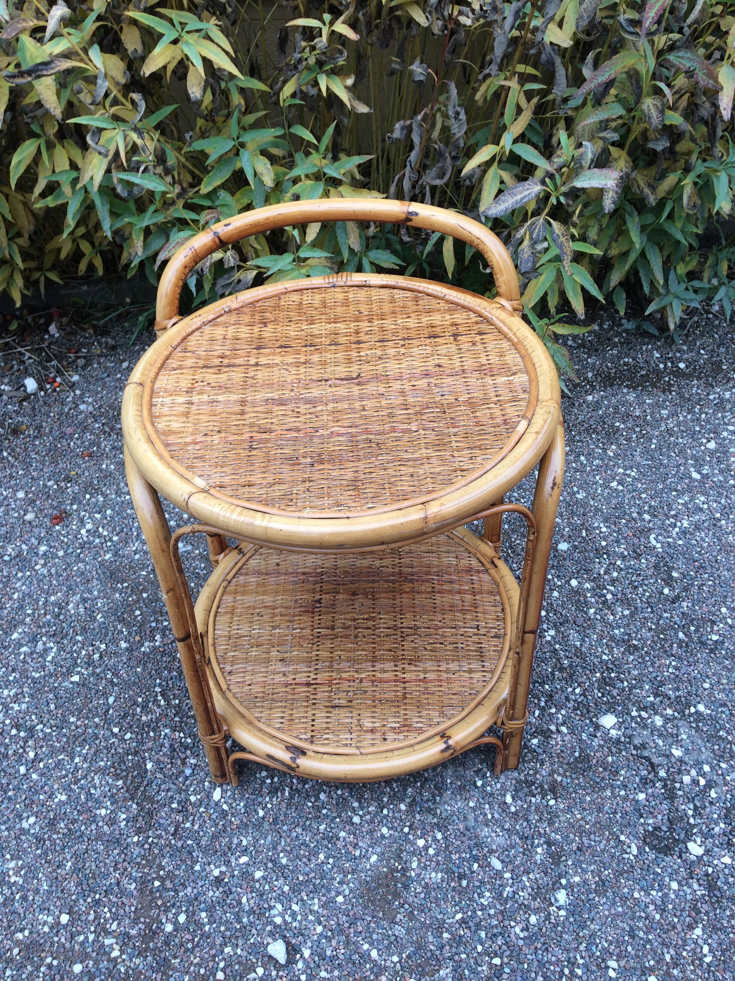 Vintage bamboo dessert - rattan