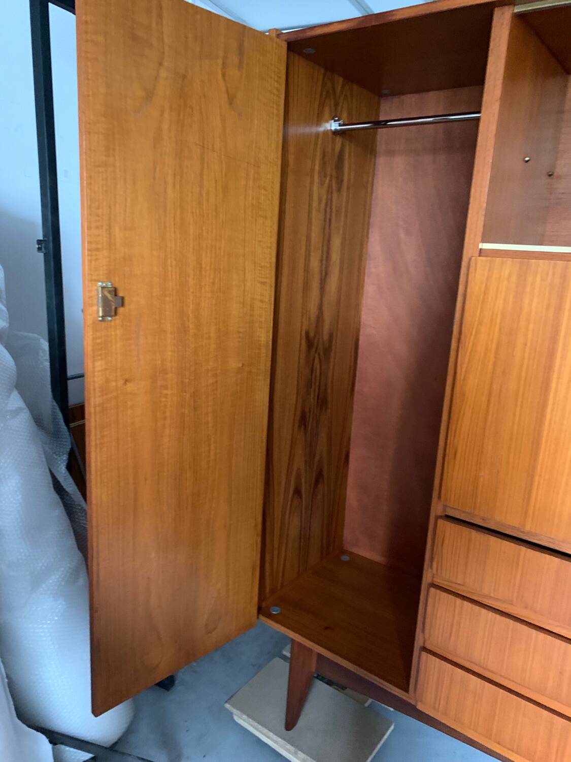 Vintage Scandinavian teak wardrobe