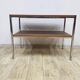 Mobile side table, brown, veneer, chrome-plated steel, Germany, 1970s.