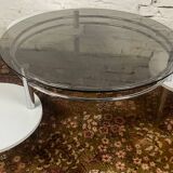 Table basse années 70 plateaux pivotants