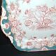 Square porcelain plate Sarreguemines model Minton 215 with Japonese decoration.