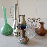 Lot of 8 old miniature vases