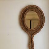 Scandinavian rattan mirror 1960