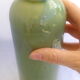 Apple green enamelled sandstone bottle