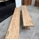Pair of solid oak benches