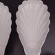 Set of 7 cups in white porcelain and in the shape of a shell - Pillivuyt around 1940