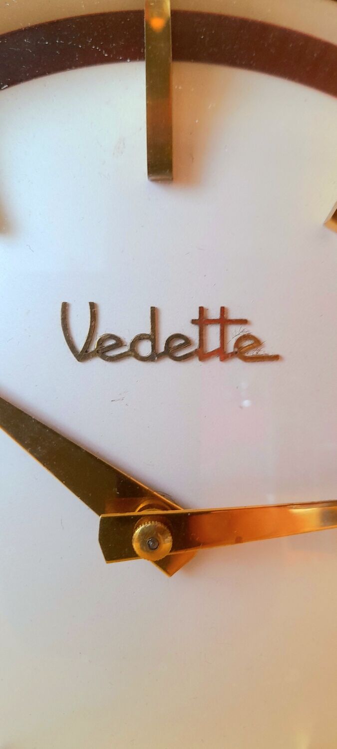Vedette brass mechanical clock
