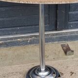 1930s Art Deco chandelier in glass and chromed metal