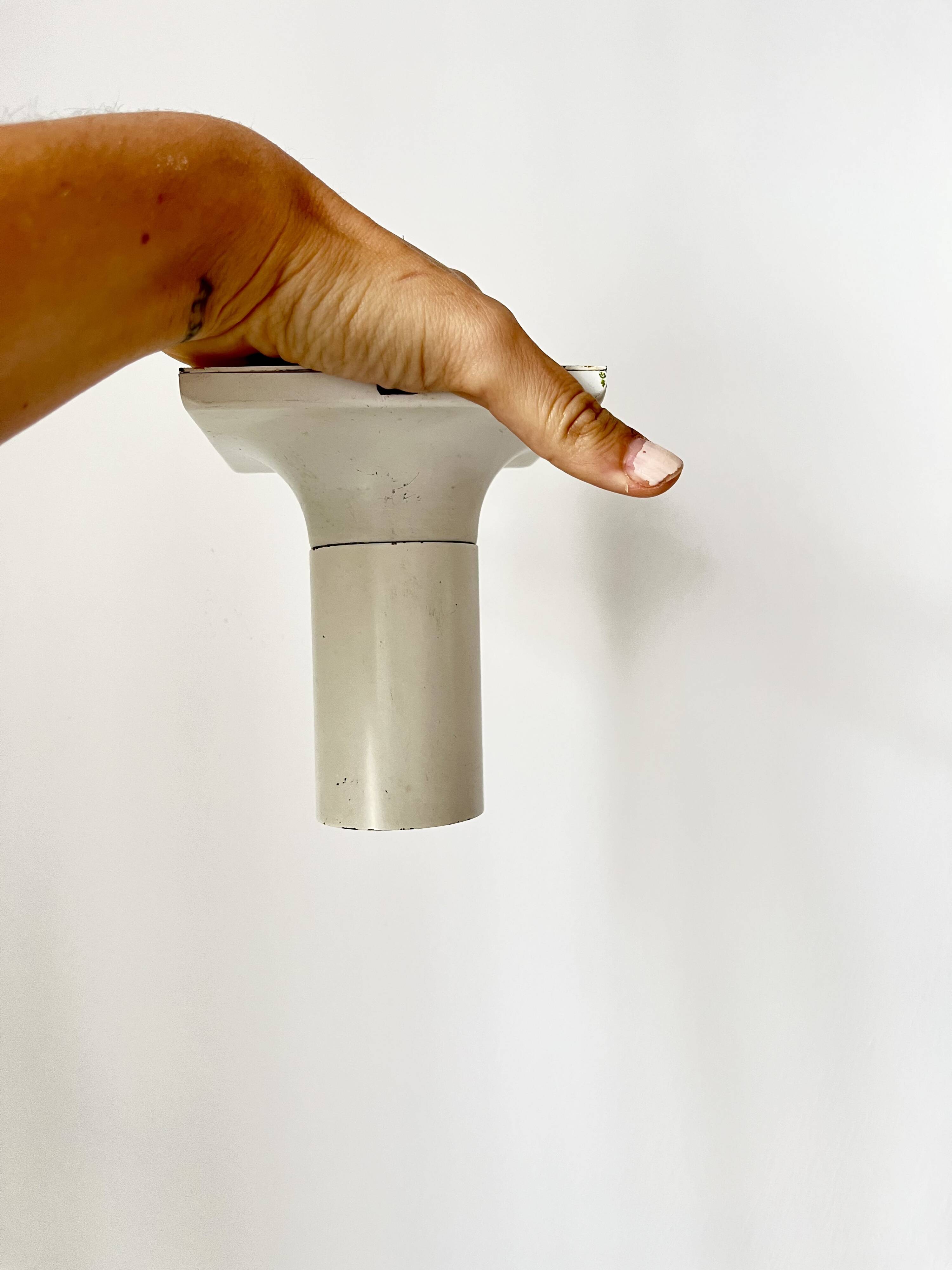 Vintage White Metal Wall/Ceiling Lamps by Rolf Krüger for Staff, 1970s Germ